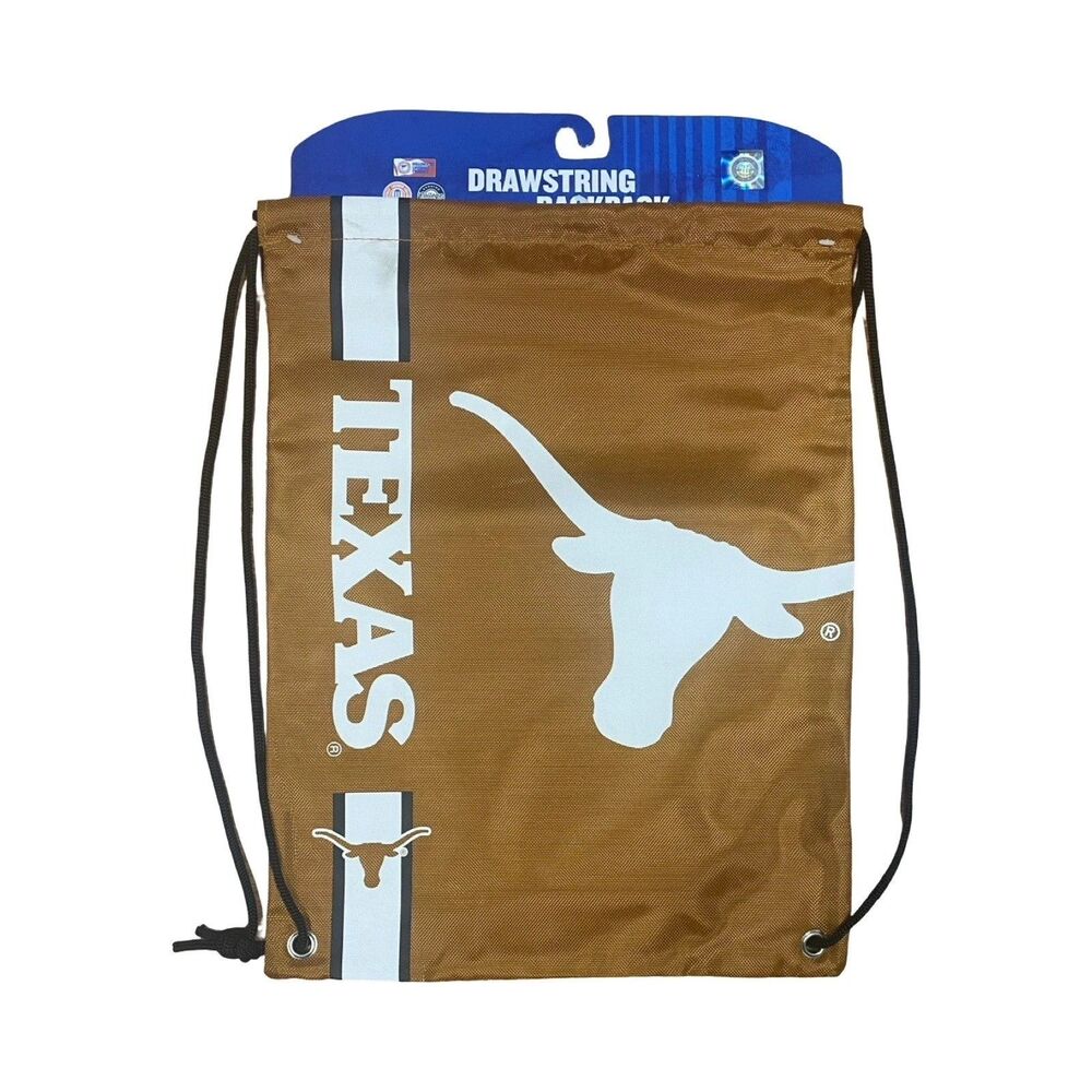 NCAA Texas Longhorns Drawstring Backpack Gym Bag 18" x 14"